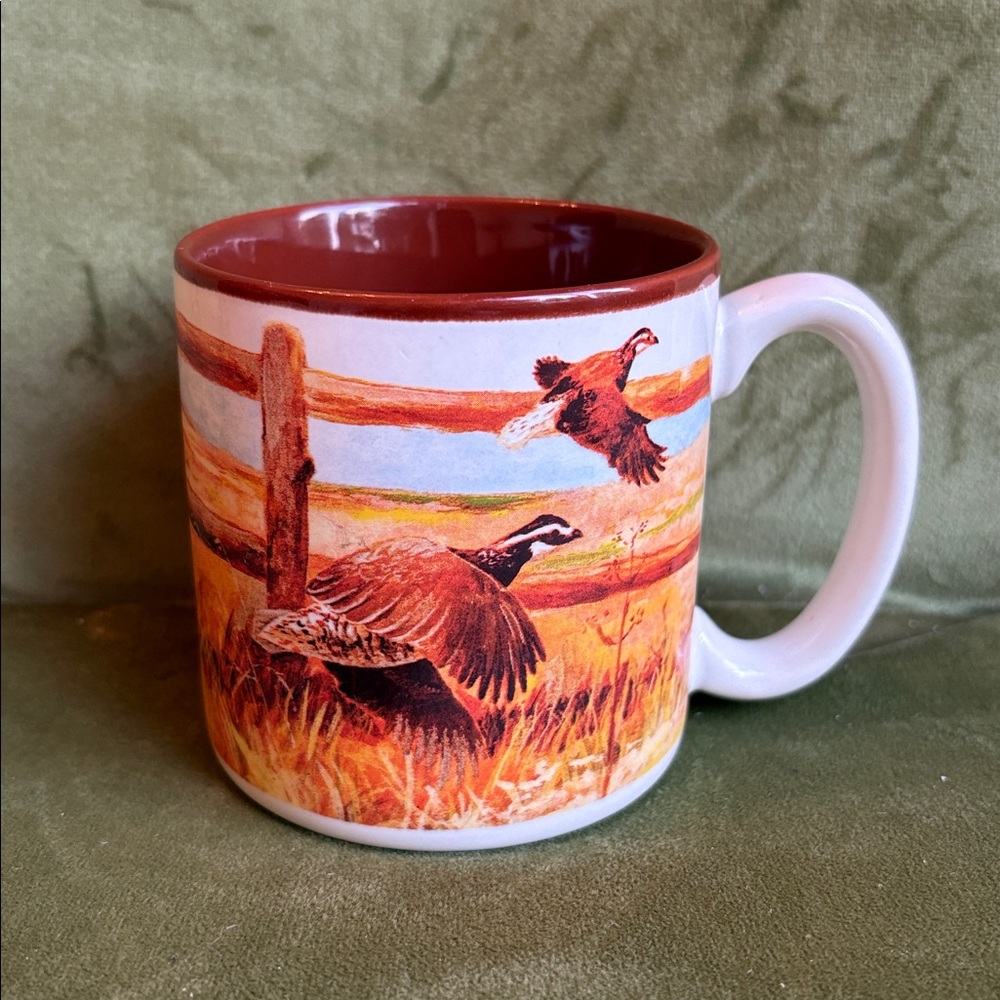 Vintage 1989 Potpourri Press Ceramic Coffee Cup “QUAIL” Print Korea Made